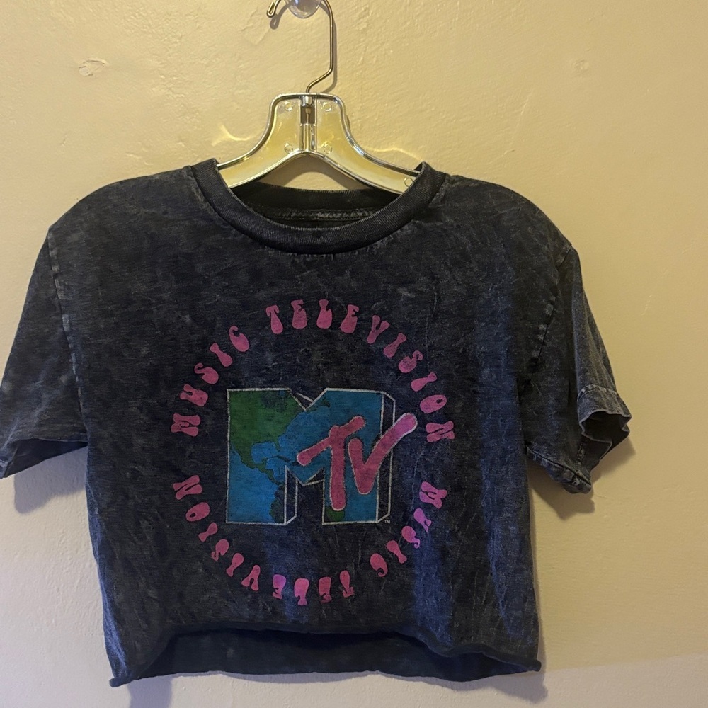 MTV Kids Short Sleeve Tee - Black and Pink